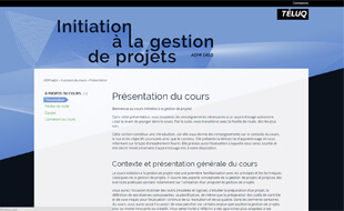 Adm 1450 Initiation A La Gestion De Projets Cours En Ligne Universite Teluq Formation A Distance